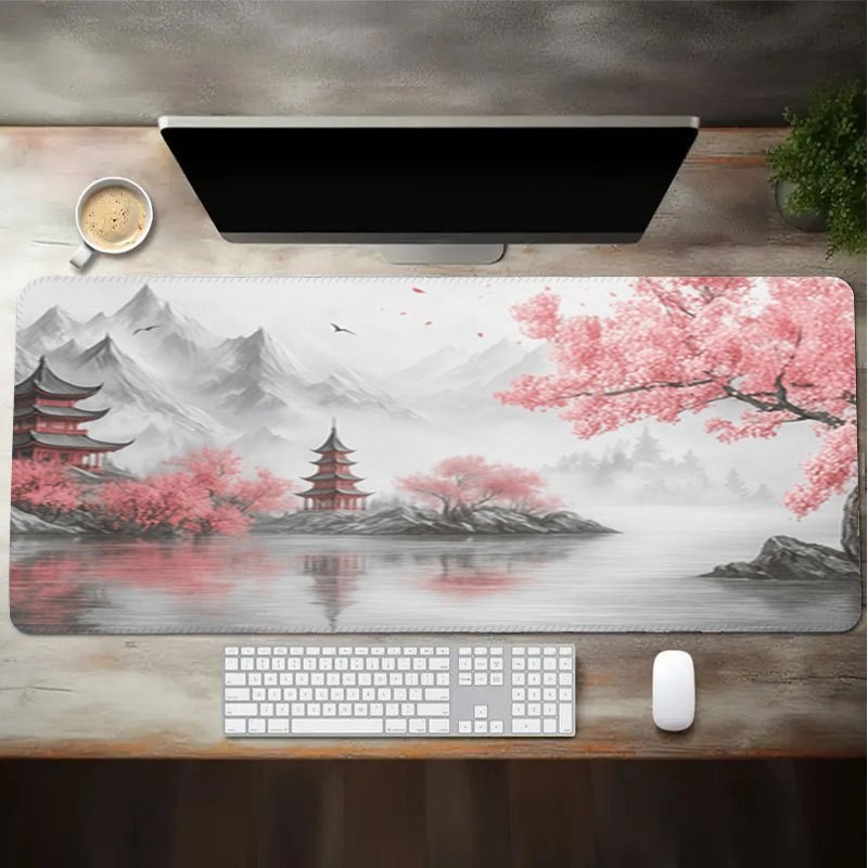1pc Topographic Contour Rubber Mouse Pad, Large Size Gaming Mousepad with Anti