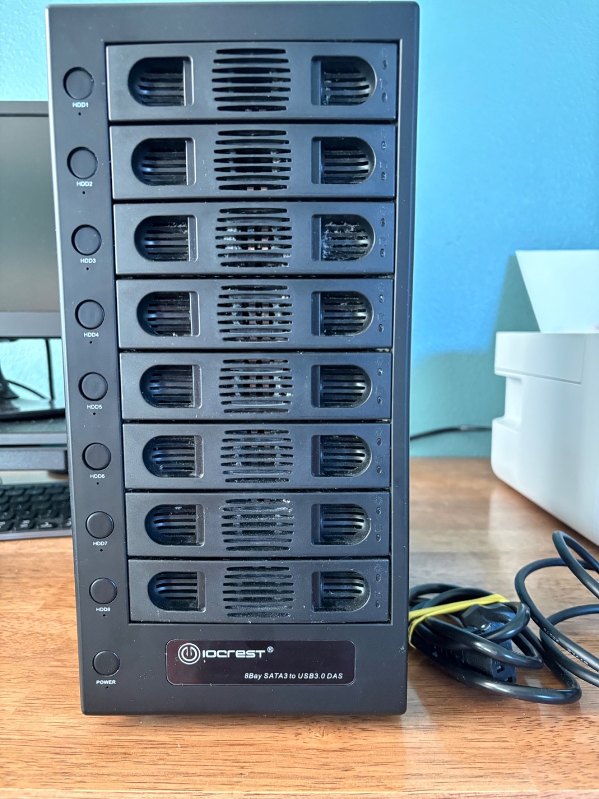 Syba IOCREST  8-Bay HDD/SSD enclosure, USB3.0  SATA I/II/III,  in great shape