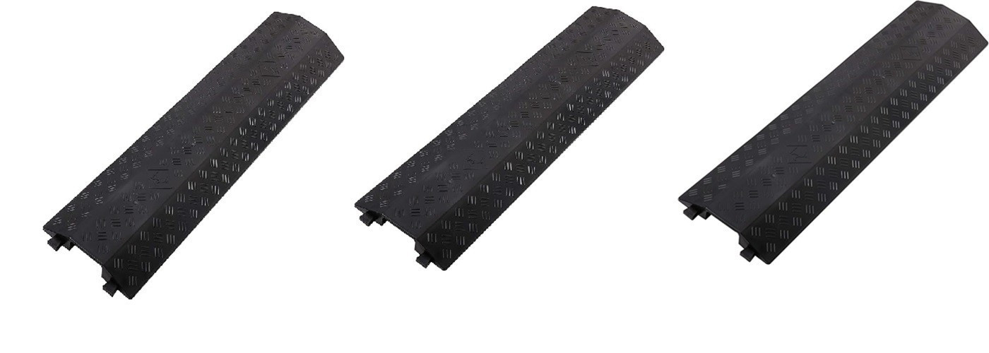 3-Pack Floor Cord Cover Protector Drop Over Cable Ramp 38.5" x 9.5"