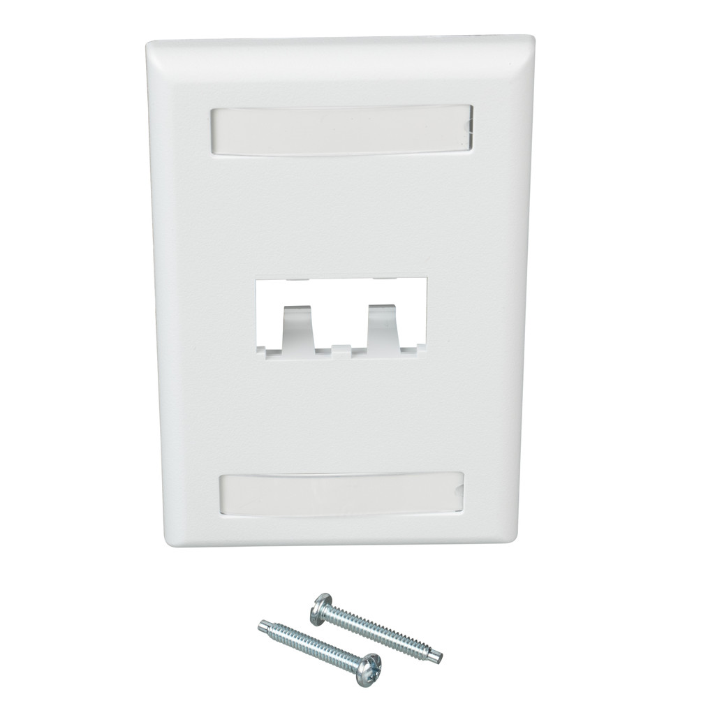 PACK OF 3 Panduit CFPL2WHY 2-Port Mini-Com Faceplate, Labeled Series, White