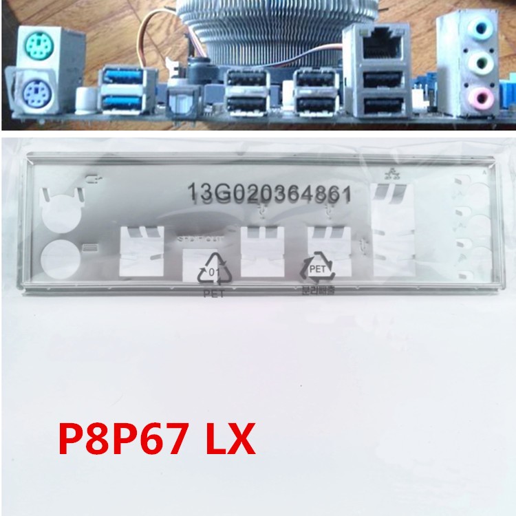 Original For Asus P8P67 LX Shield I/O IO Rear Baffle Backplate Motherboard