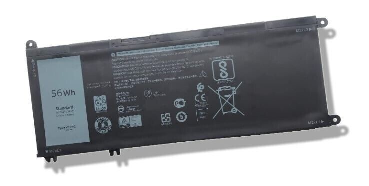 New 4 Cell 56Wh 7.6V Battery for Dell Chromebook 13 3380 VIP4C V1P4C 7000mAh