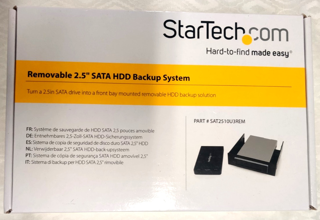 NIB STARTECH.COM Removable 2.5'' SATA HDD Storage Computer PC Backup System OB8