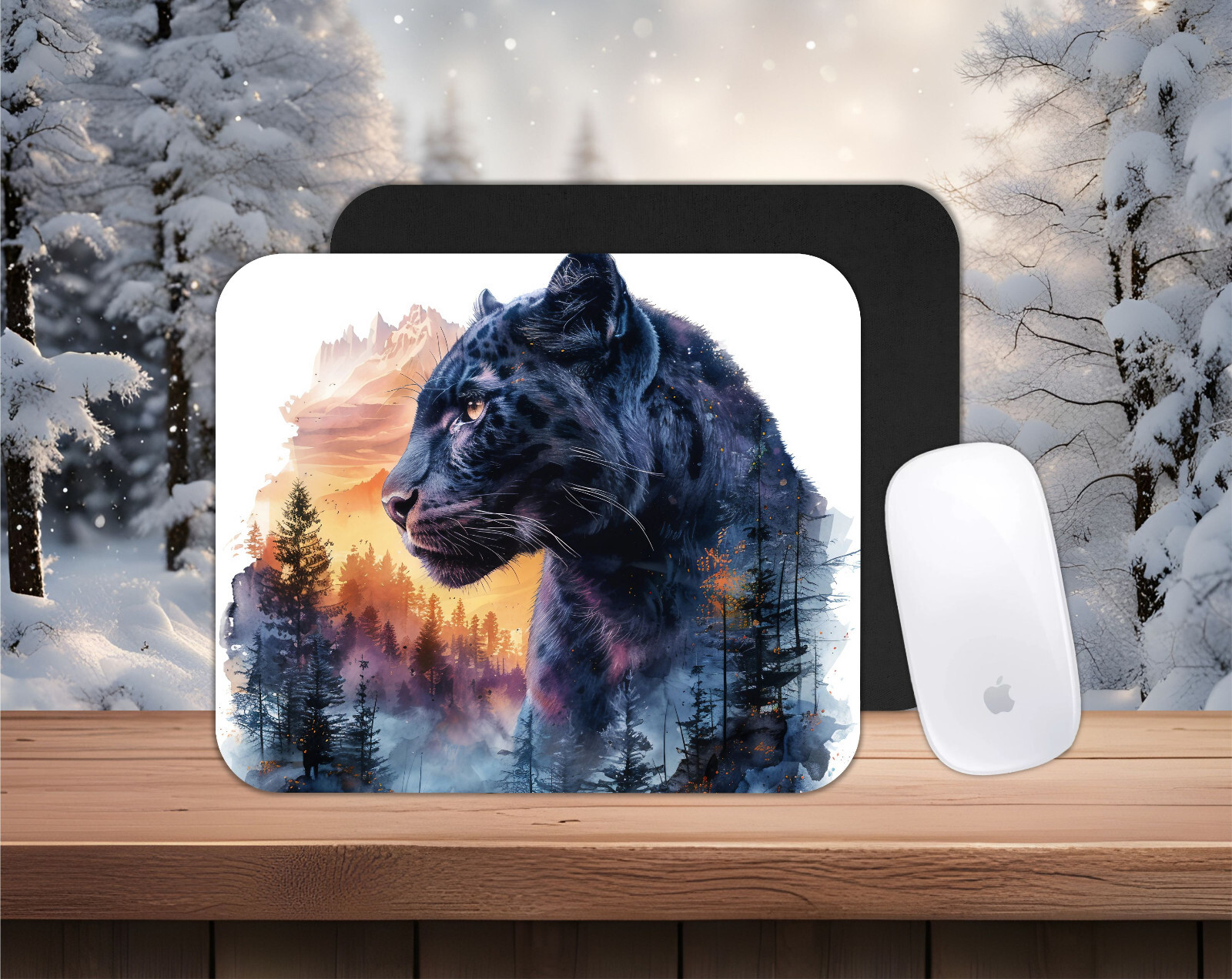 Black Panther theme PC/laptop Mouse Pad, CHOICE, , gifts, wildlife