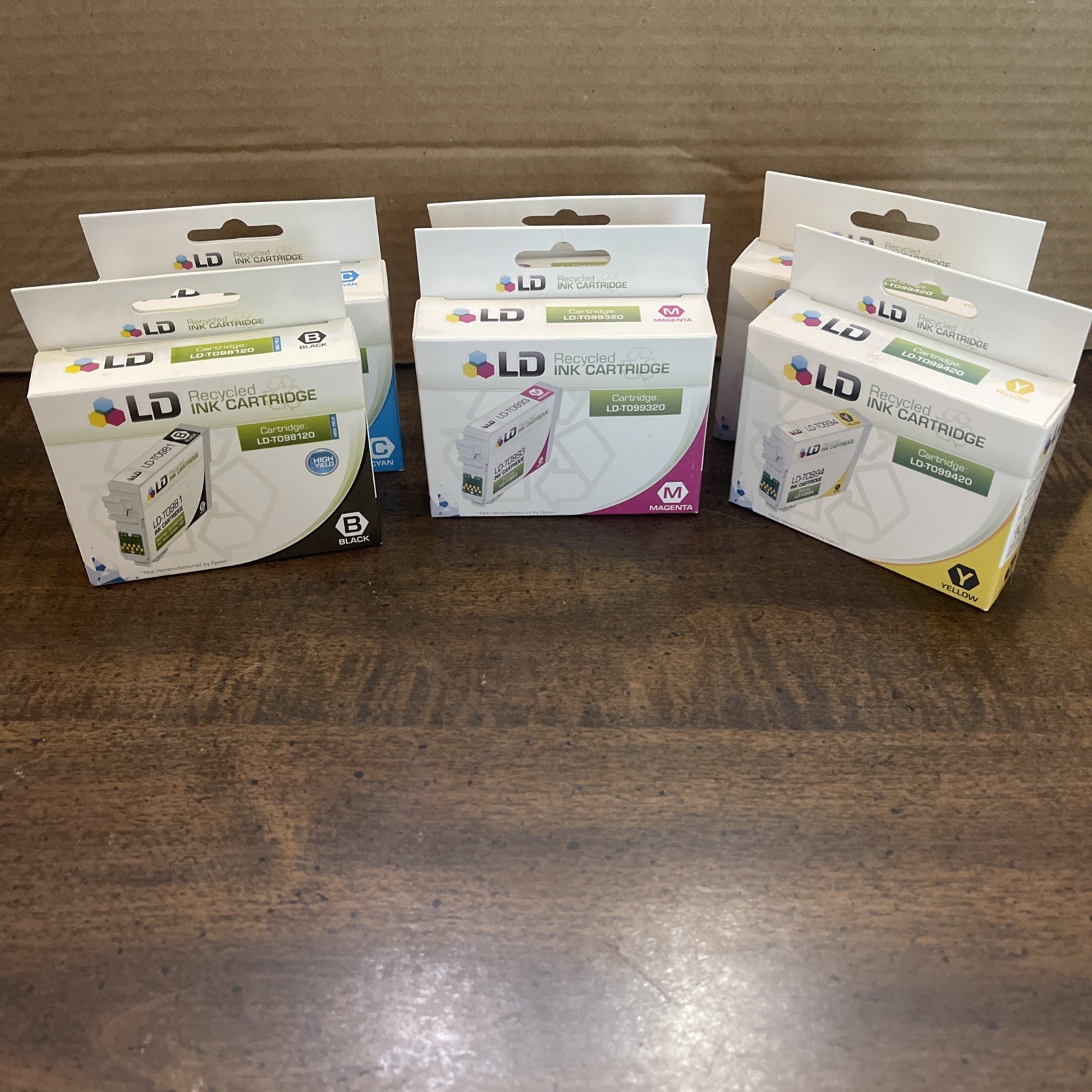 LD Recycled Ink Cartridges Lot Of 6 Suitable For Epson Artisan