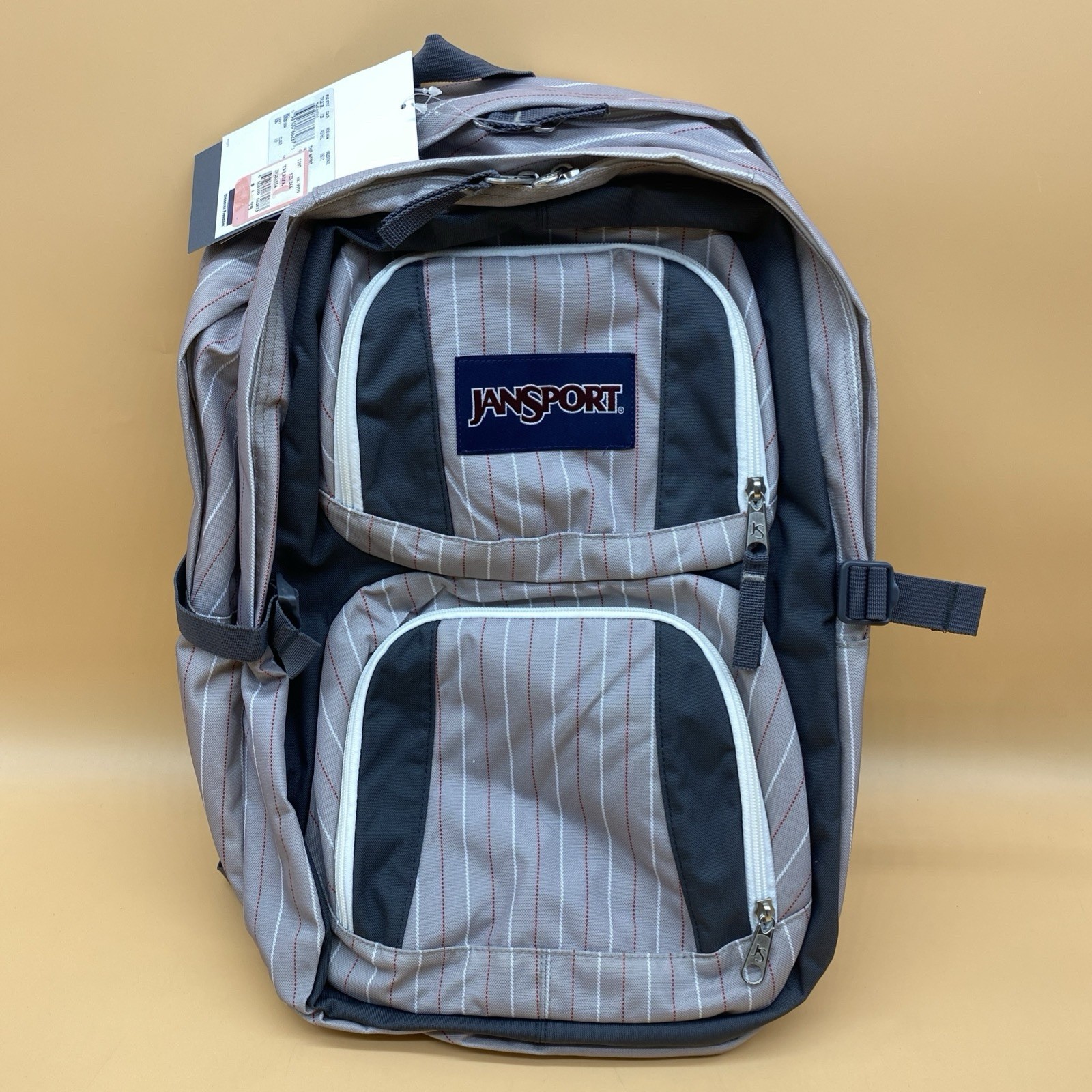 JanSport The Merit Stripped Large 18” Backpack With Laptop Pocket New With Tags
