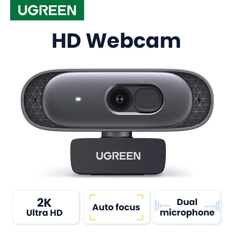 UGREEN USB Webcam 2K HD Mini Webcam For Laptop Computer Web Camera Dual Micropho