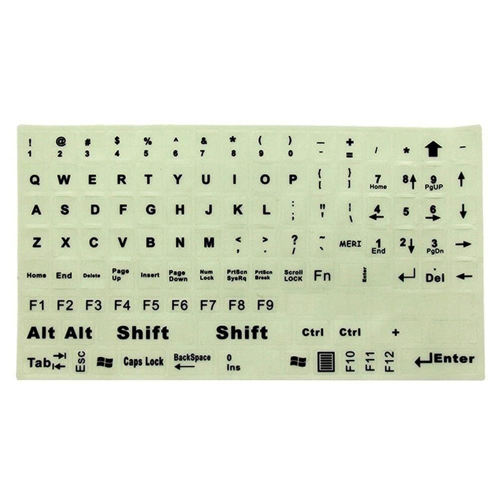 zaoalife Keyboard Stickers, English Keyboard Sticker Glow in The Dark, Keyboa...