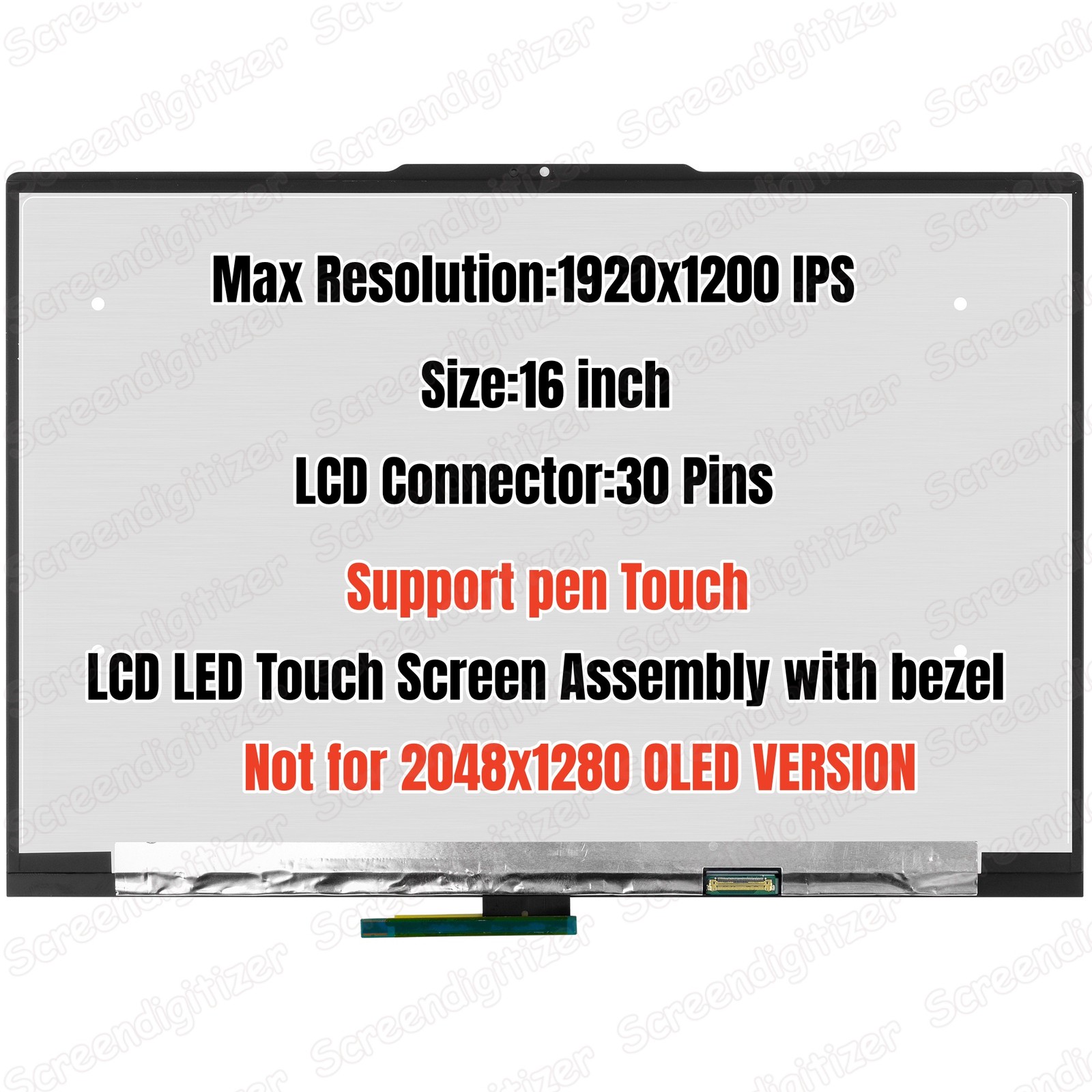 5D10S40096 LCD Touch Screen for Lenovo IdeaPad 5 2-in-1 16AHP9 83DS0056US 16"