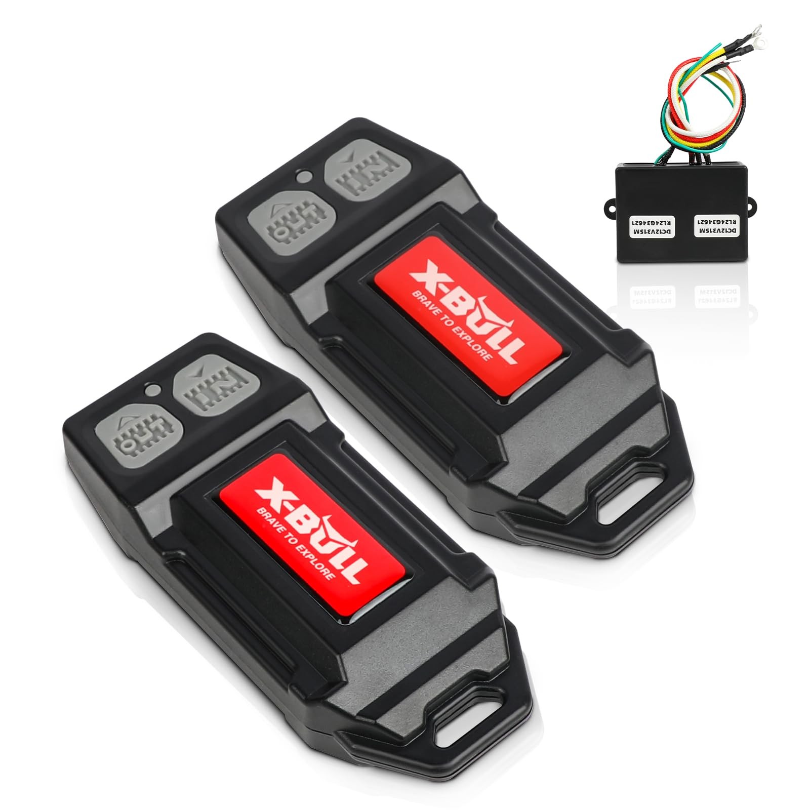 X-BULL Wireless Remote Kit 12V Winch 2 Remote Control Kit Handset Switch Car
