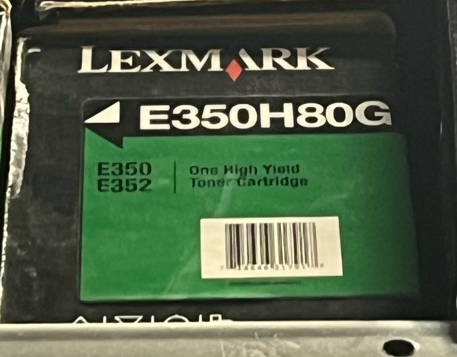 Genuine Lexmark E350H80G High Yield Toner Cartridge, Black, OEM