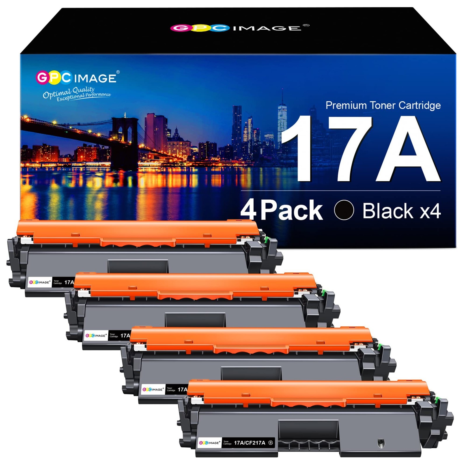 GPC Image Compatible Toner Cartridge Replacement for HP 17A CF217A Black Tone...