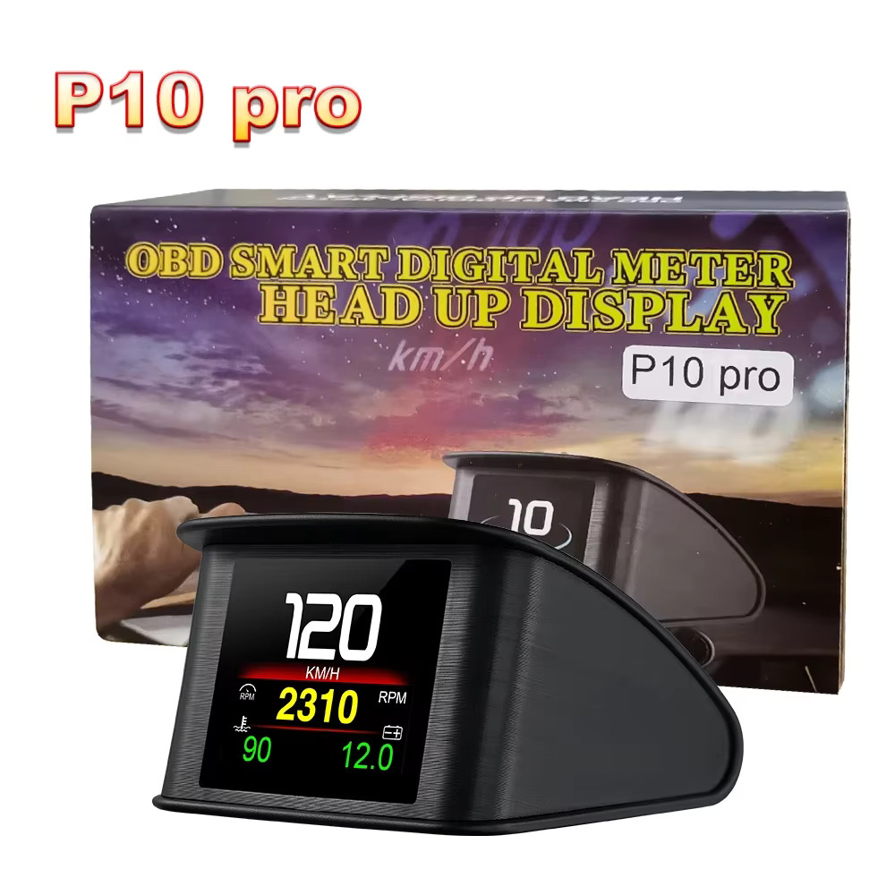 OBD2 HUD Head Up Display Digital Speedometer for Gasoline Cars Overspeed Alarm