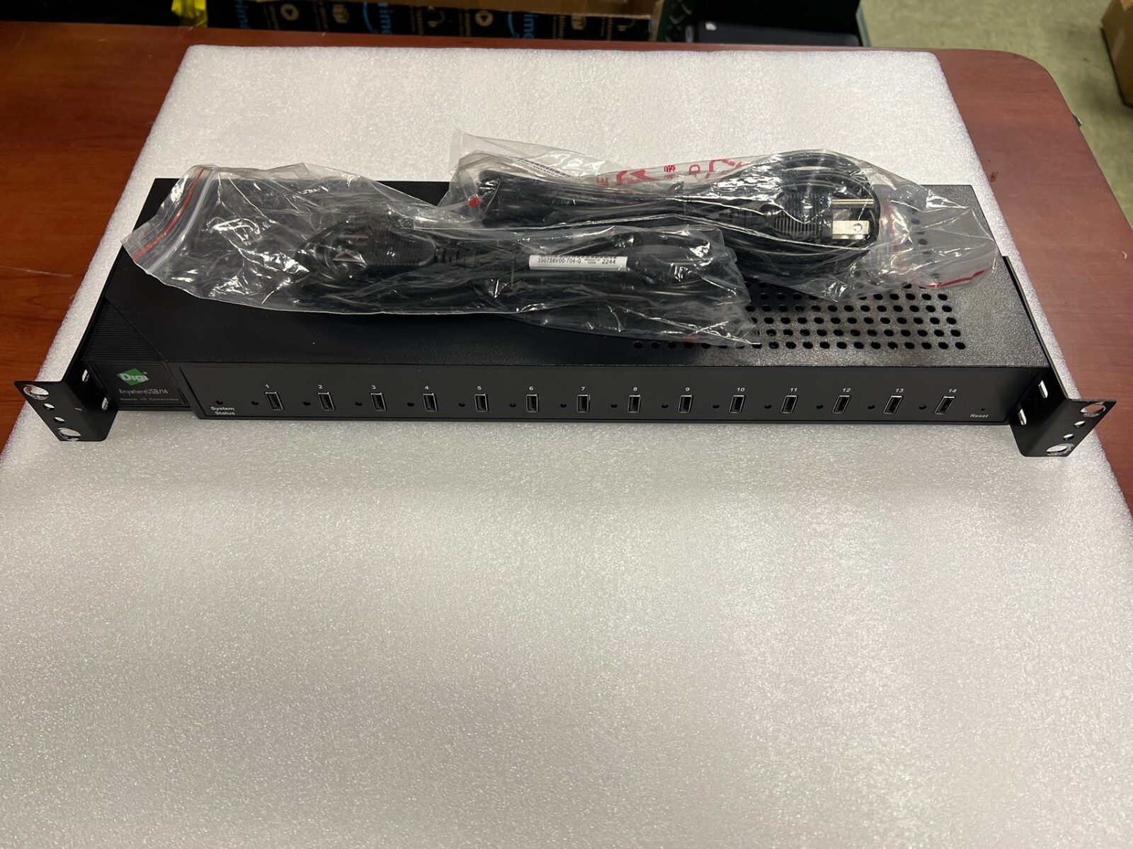 Digi Anywhere AW-USB-14 Hub 14 Port USB w/ Ethernet RJ45 External