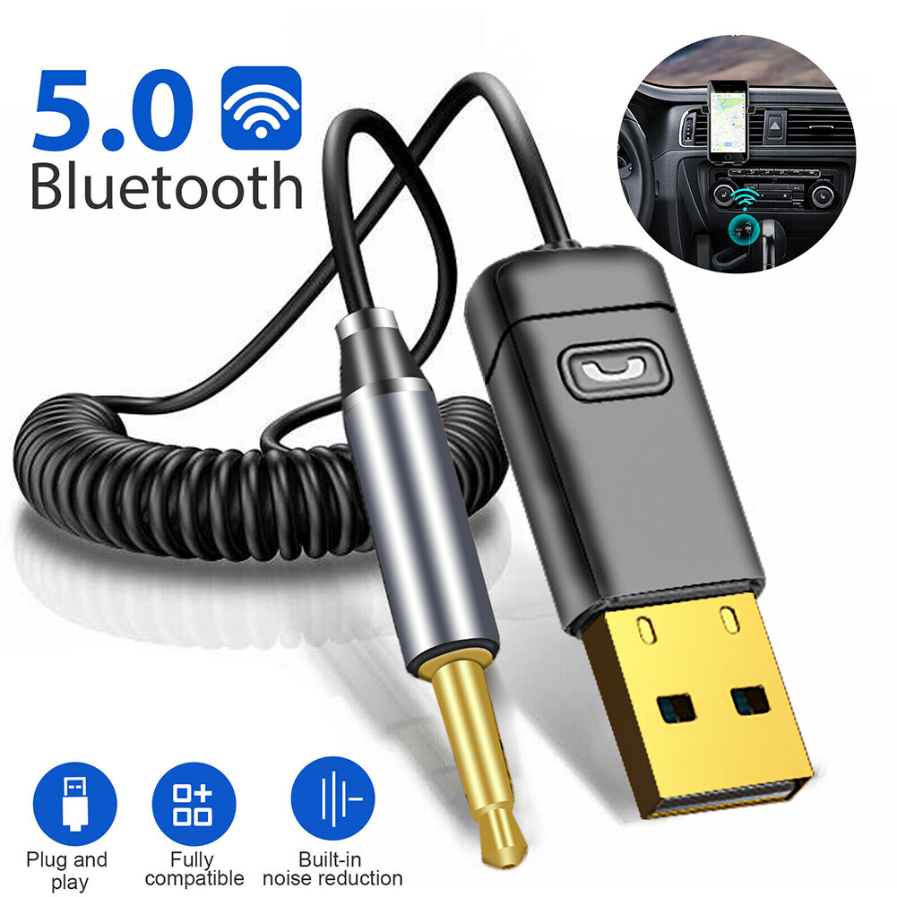 Wireless USB Bluetooth 5.0 Audio Transmitter Receiver AUX Adapter For TV Car