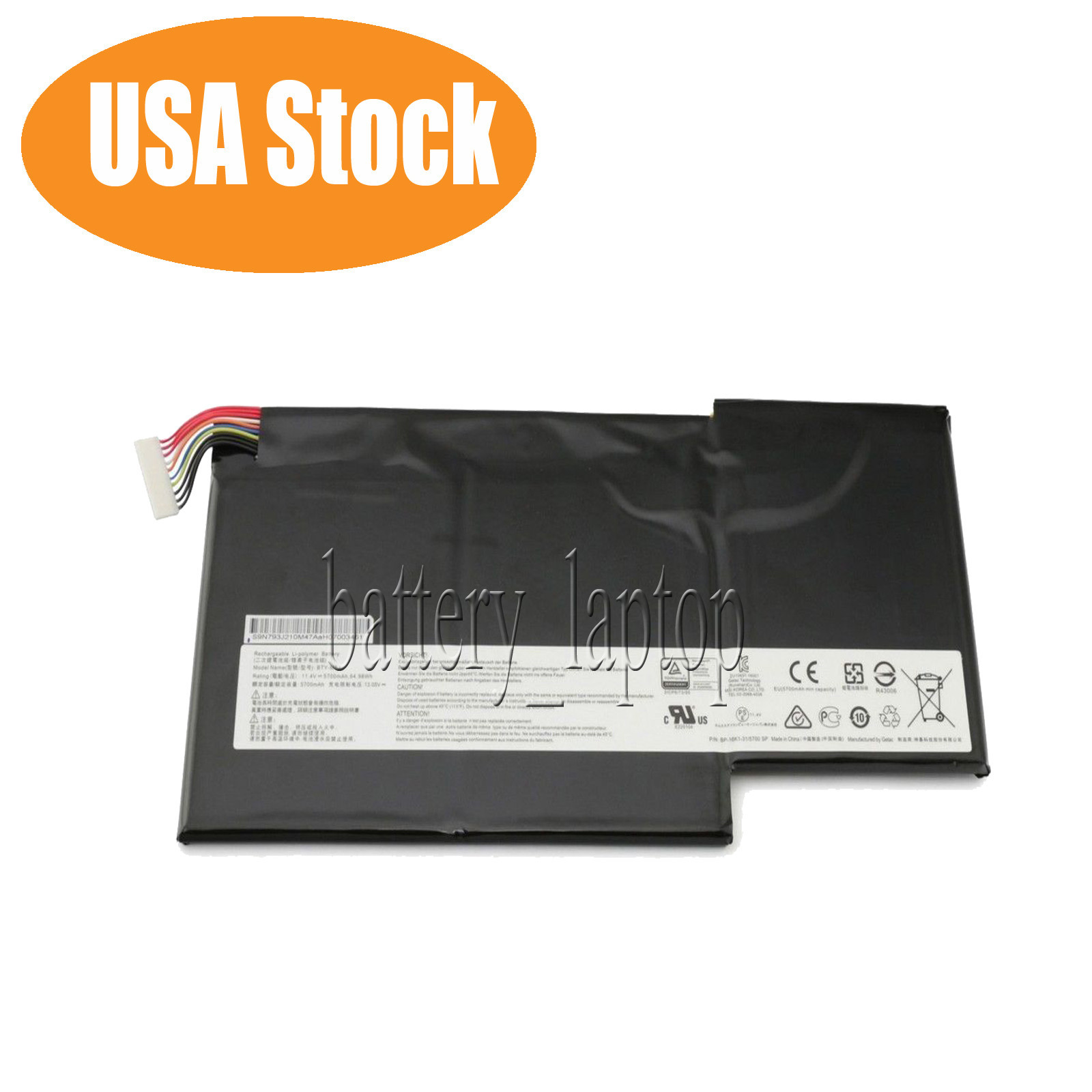 Battery for MSI MS-16K2 MS-16K4 MS-17B1 MS-17B4 MS-17B7 GS73VR GS63VR BTY-M6J