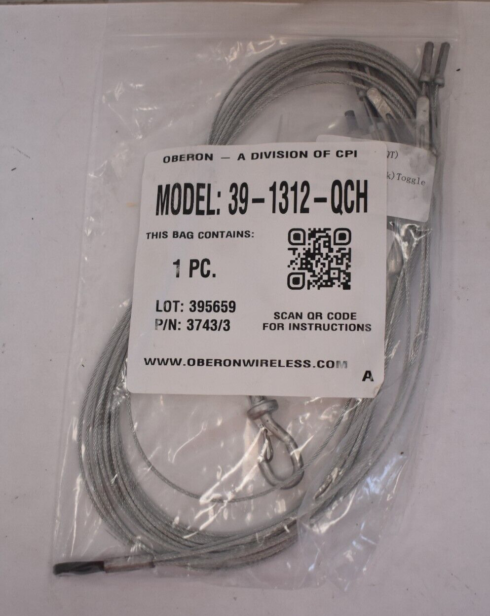 Oberon Wireless M-Frame Open Ceiling Mount Quad Cable Hanger 39-1312-QCH