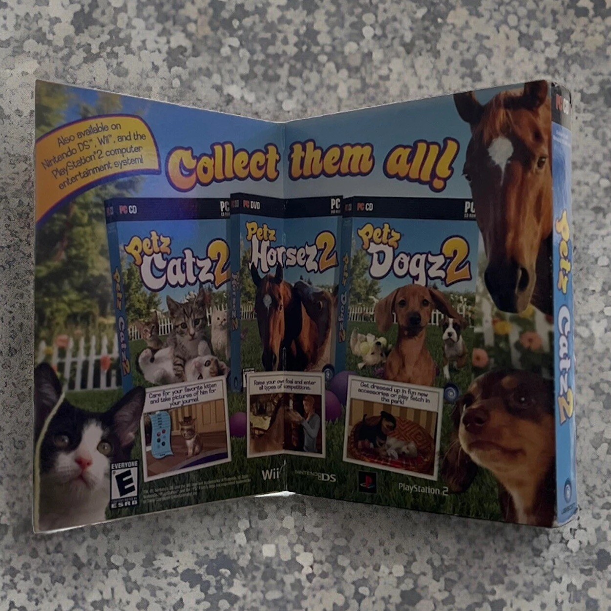 PETZ CATZ 2 Virtual Pets Cat Sim Retro PC CD-ROM WIN MAC Video Game Box Format