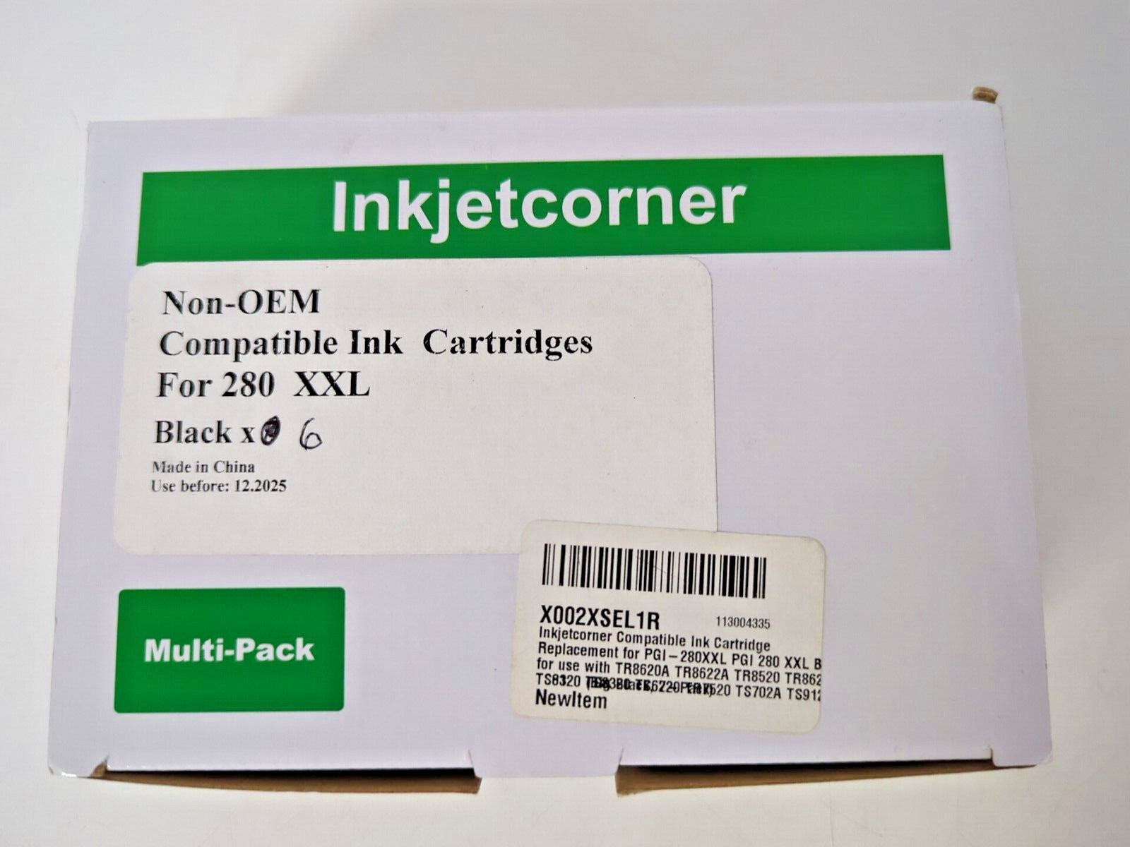 Inkjetcorner Compatible Ink Cartridges Black x 6 Multi-Pack 280 XXL