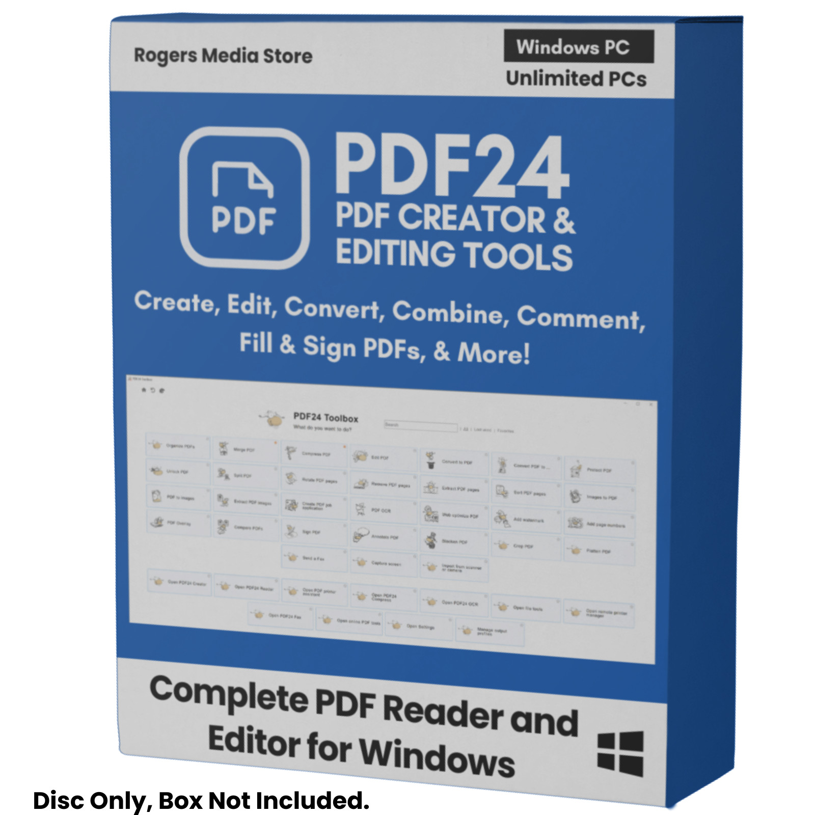PDF 24 - PDF Editor Software - Convert Text Objects Images Forms & more CD-ROM