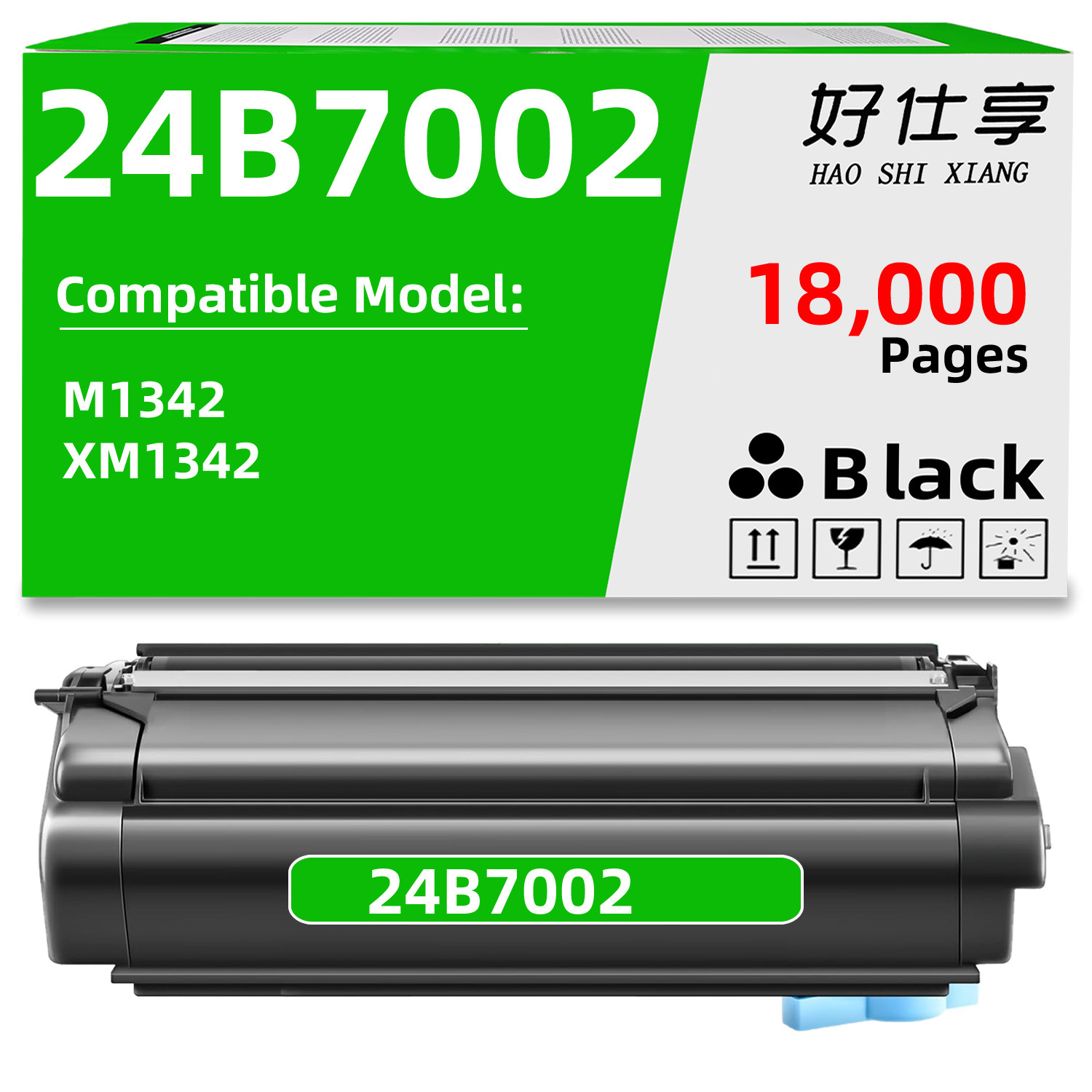 24B7002 Toner Cartridge Compatible  for Lexmark M1342  XM1342 Printers(1-Pack )
