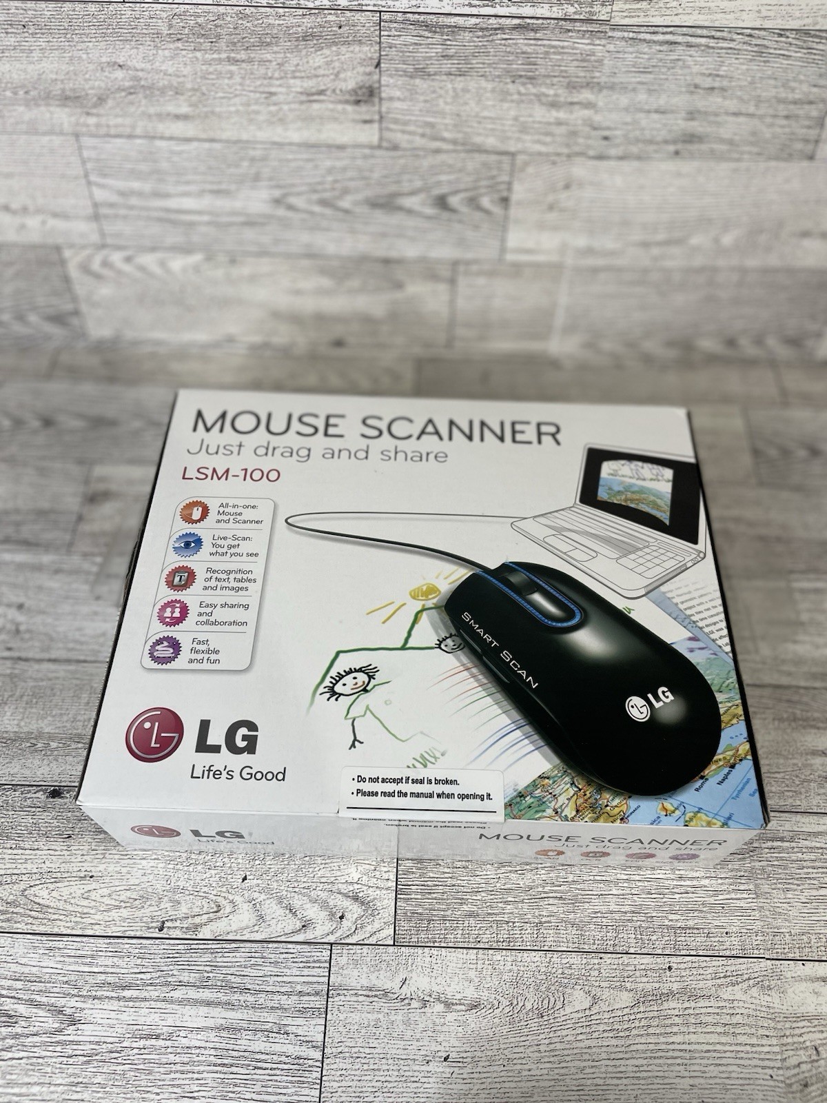 LG LSM-100 Mouse Scanner New In Box Sealed Never Used