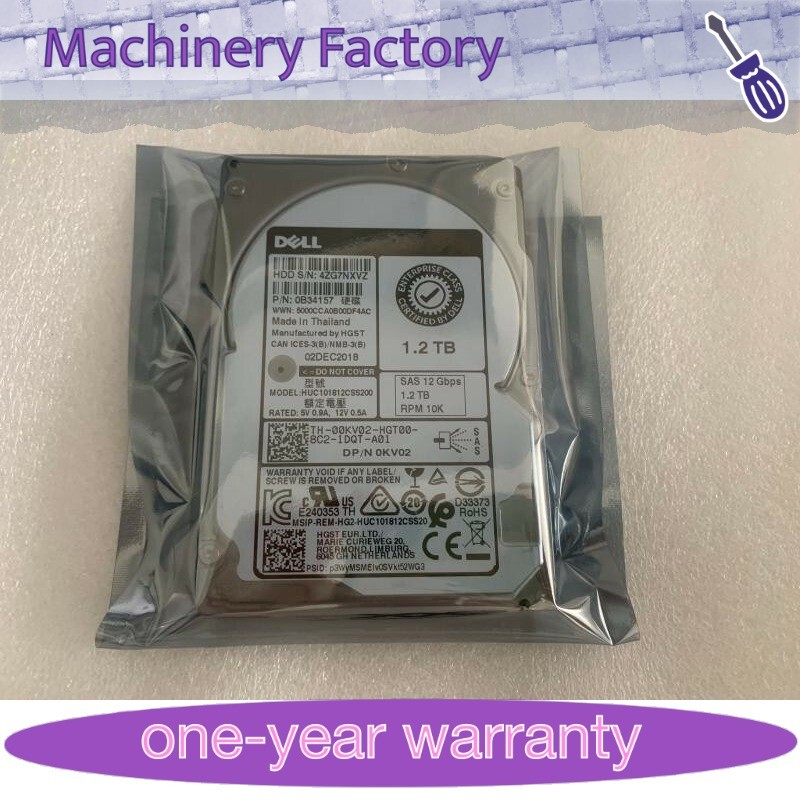 1PCS New 0KV02 00KV02 FOR DELL ENTERPRISE 1.2TB 10K 12G 2.5in SAS HDD HUC101812