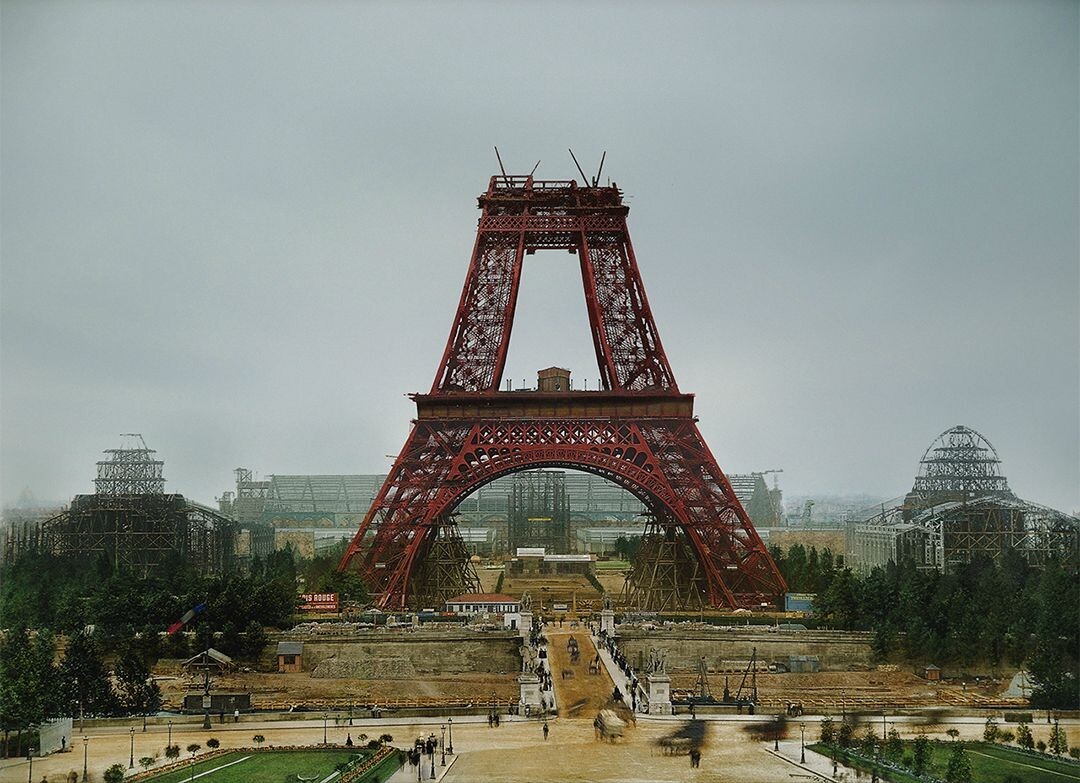 Landscape architecture building eiffel tower paris Custom Gaming Mat Desk