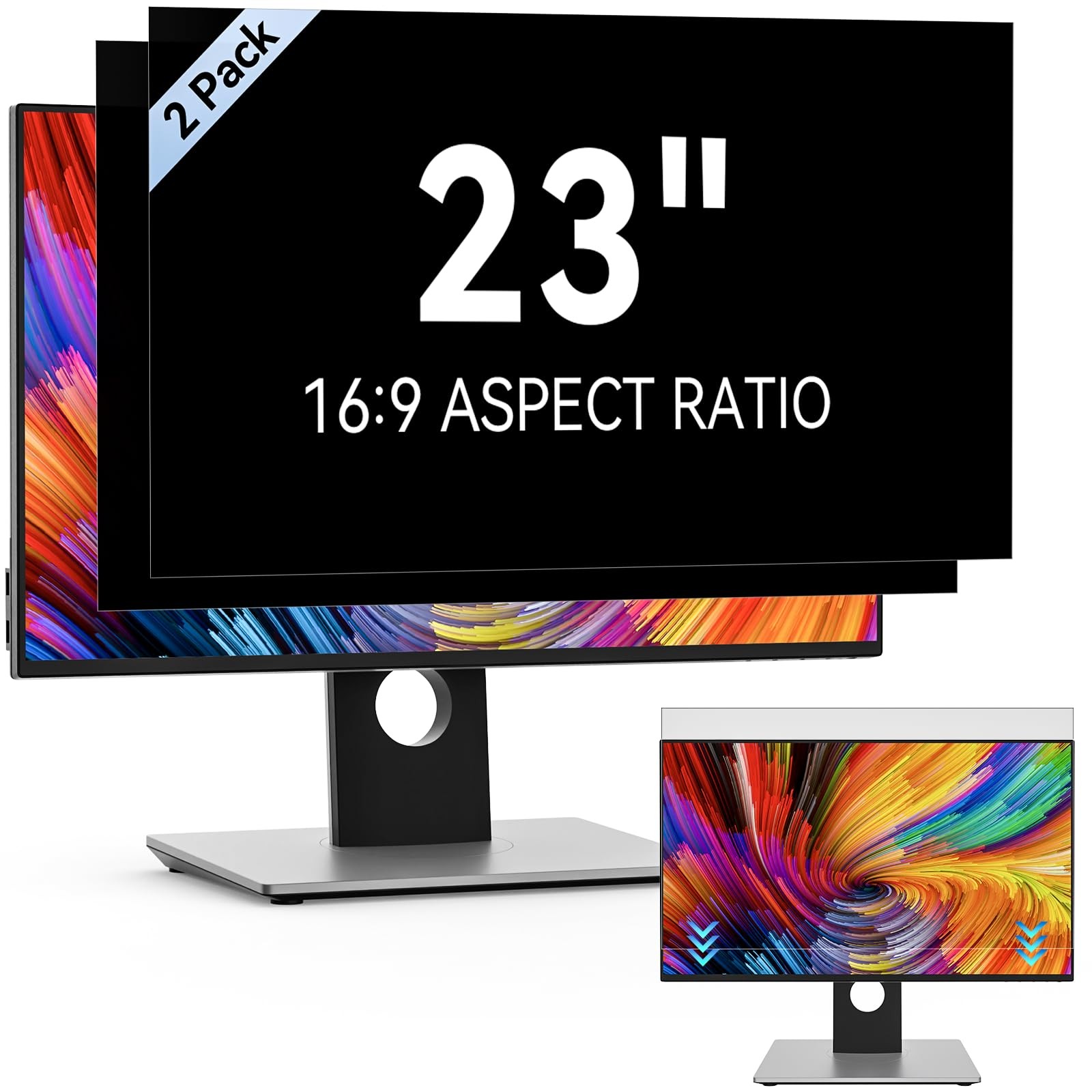 2pack 23 Inch Computer Privacy Screen Filter For 169 Widescreen Monitor Remov