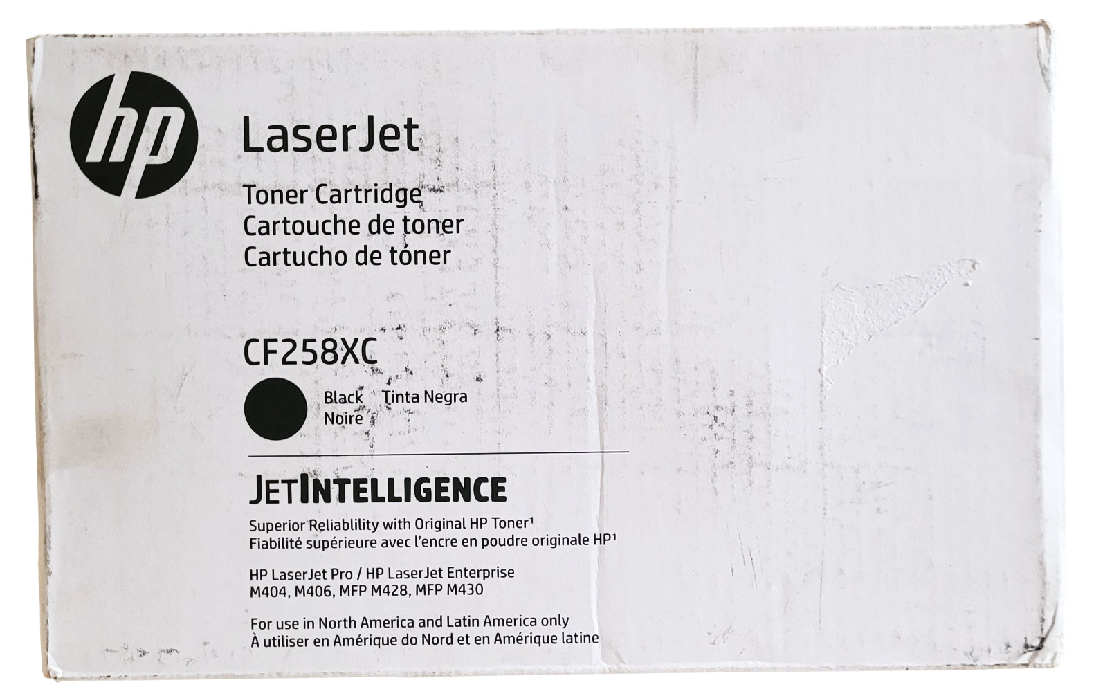 HP LaserJet CF258XC Black Toner Cartridge With Rough Box