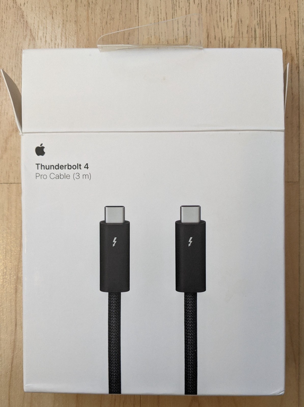 Open Box  Apple - Thunderbolt 4 Pro Cable (3m) - Black Unopened