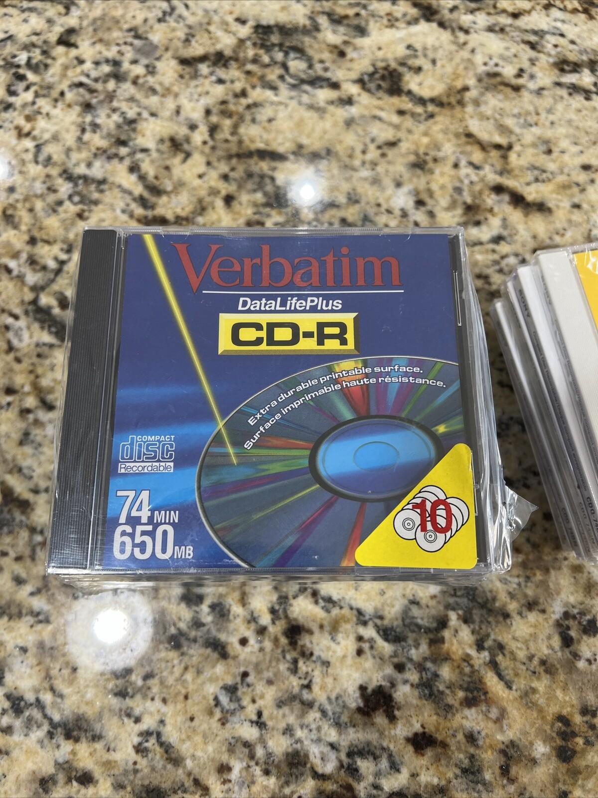 Lot Of 10 Verbatim Data Life Plus CD-R 74 Min/650 MB Recordable Discs Sealed