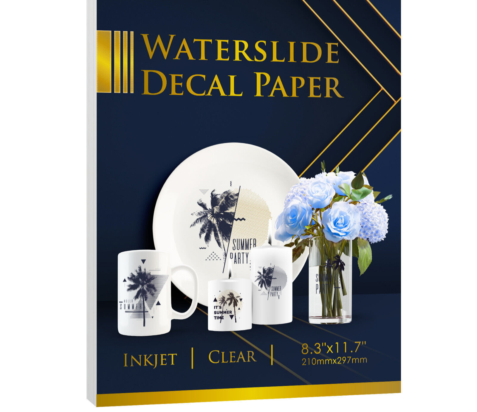 Inkjet CLEAR Waterslide Decal Paper 20 Sheets A4 Water Slide Transfer 8.3x11.7