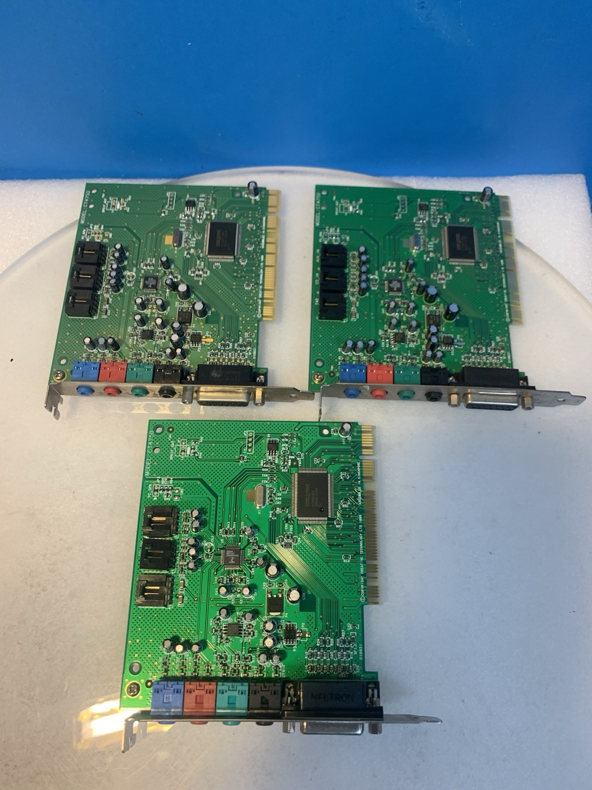 Lot of 3 Creative Labs CT4750 128 PCI 4-Channel 16-Bit Sound Blaster Card