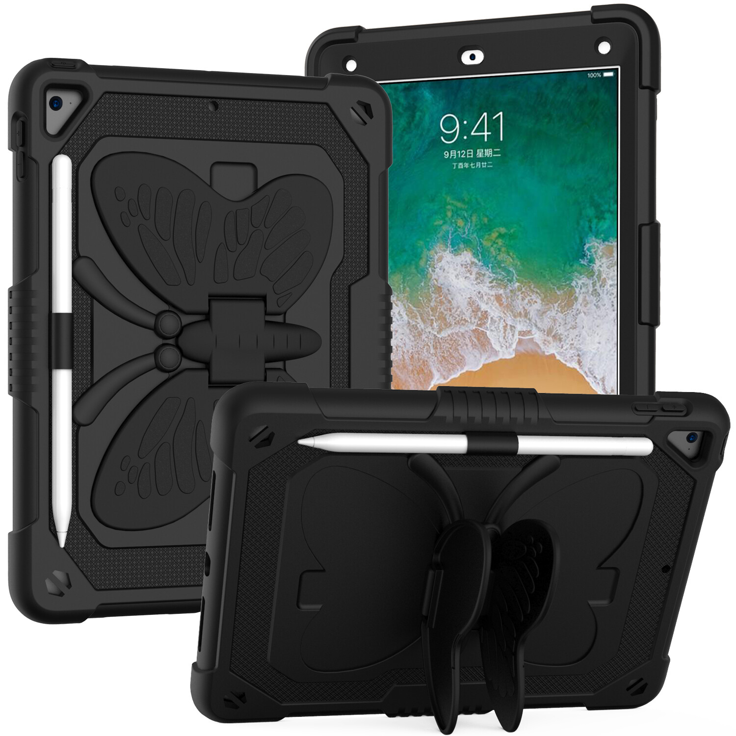 For iPad 5/ 6th 7th 8th 9th Gen Mini 6th Gen Air 10.5" Pro 11" Stand Case Cover