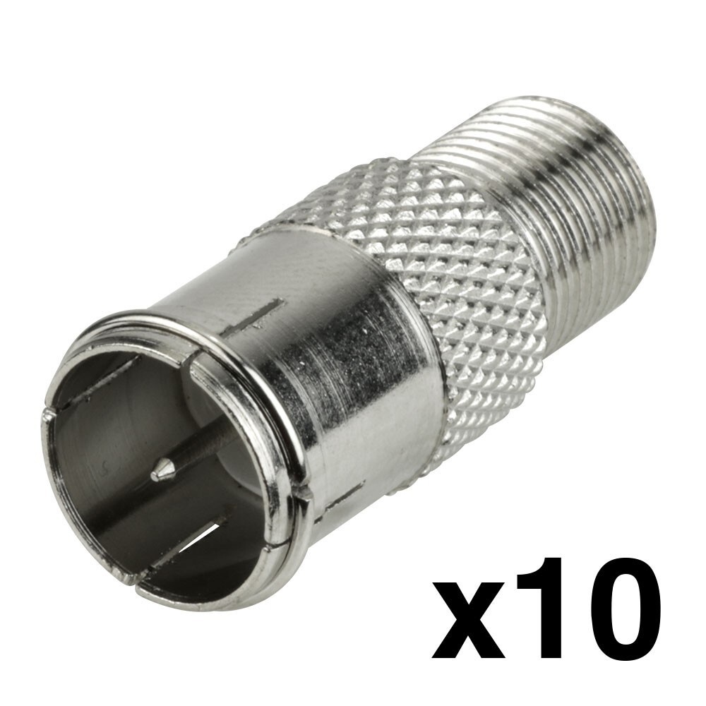 Construct Pro F Female to F Male Push-on Quick Adaptors (10 Pack)
