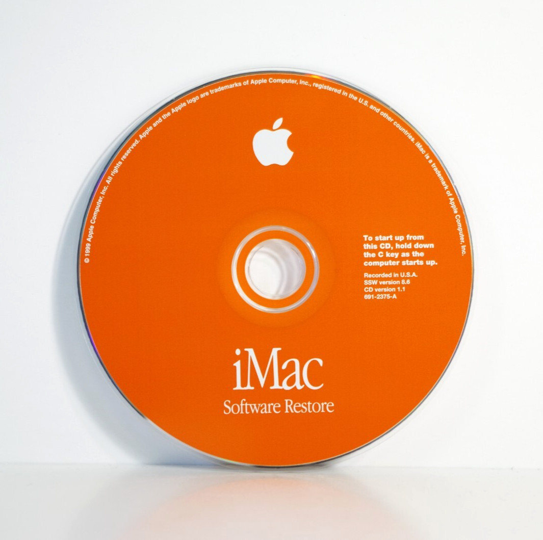 1999 Mac Macintosh iMac Software Restore OS 8 8.6 (691-2375-A) Disc Only - VG+