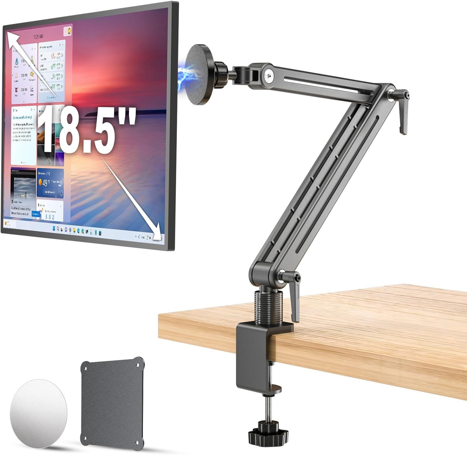 Jakeko Strong Magnetic Portable Monitor Desk Clamp - 75mm VESA Mount 4.7" 12....
