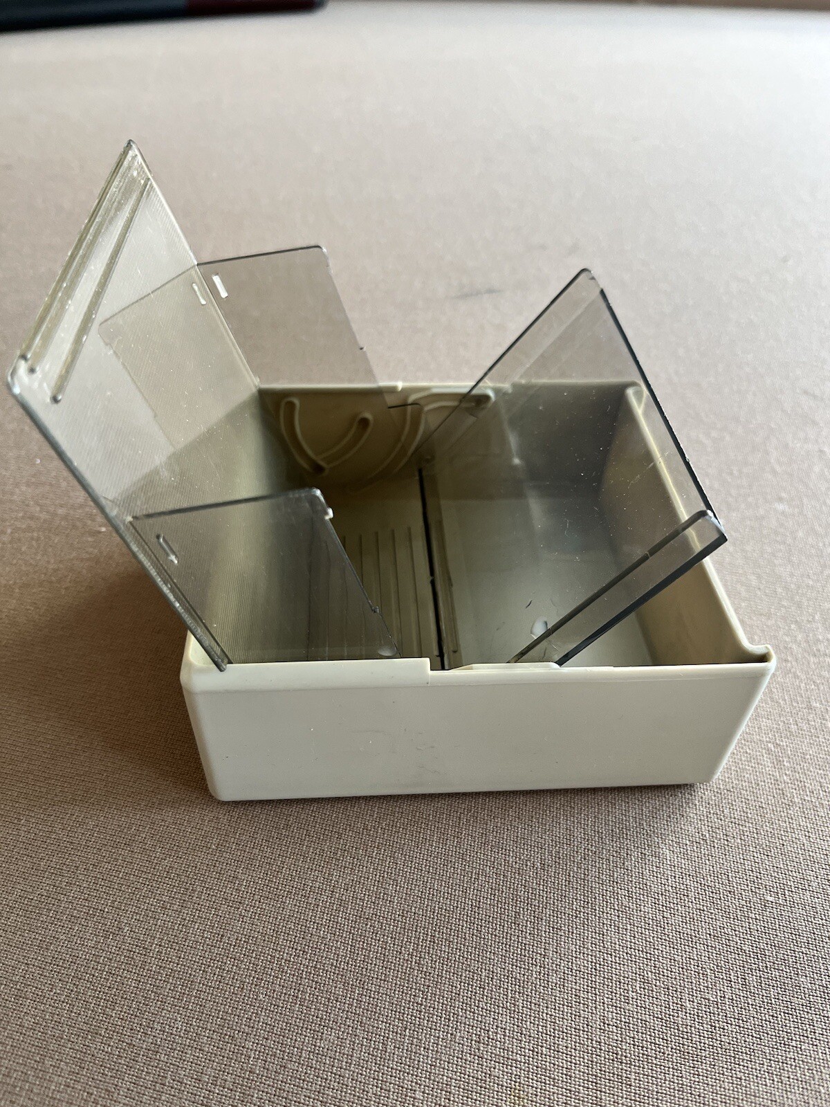 Vintage Fellowes Fan File Flip Up 3.5" PC Disk Diskette Storage Container