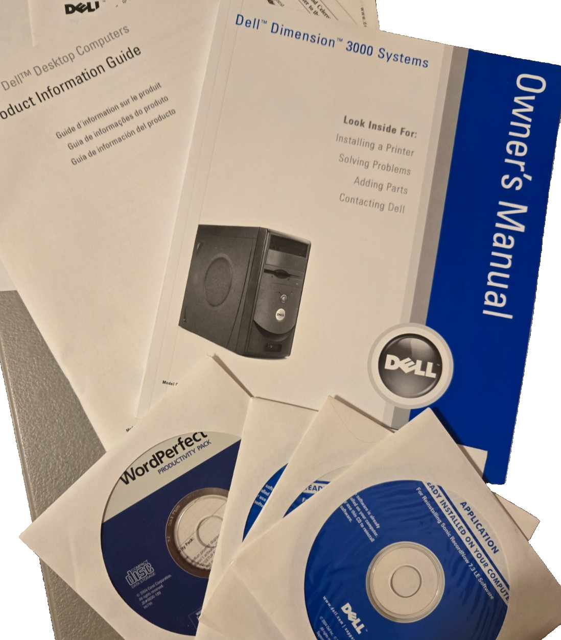 Dell Dimension 3000 Systems OWNER'S MANUAL And Application Discs Only 2004