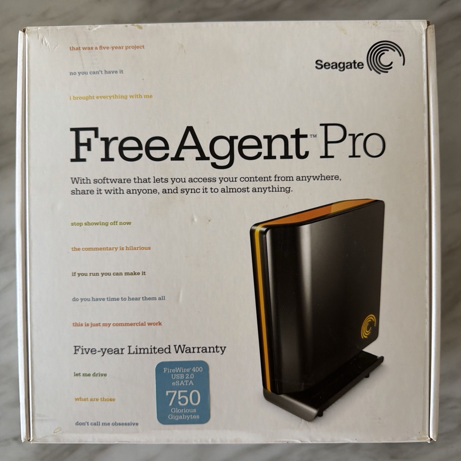 Seagate FreeAgent Pro 750 GB USB 2.0/eSATA External Hard Drive P/N:9NL6AR-500