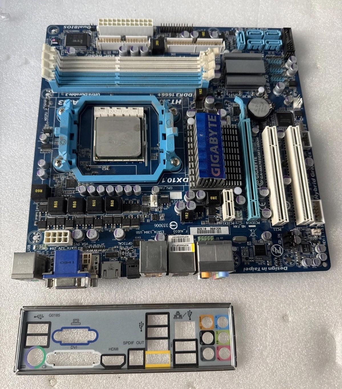 Gigabyte GA-MA785GMT-UD2H Socket AM3 DDR3 Motherboard AMD Phenom Ii X4 965