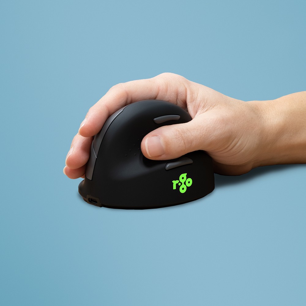 R-GO RGOHBRSWLBL He Break Ergonomic Mouse Small Right Wireless
