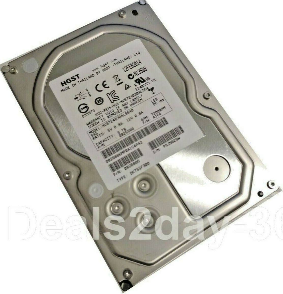 HGST 3TB 7.2K 6Gbps SAS 3.5" 64MB Hard Drive HUS724030ALS640  