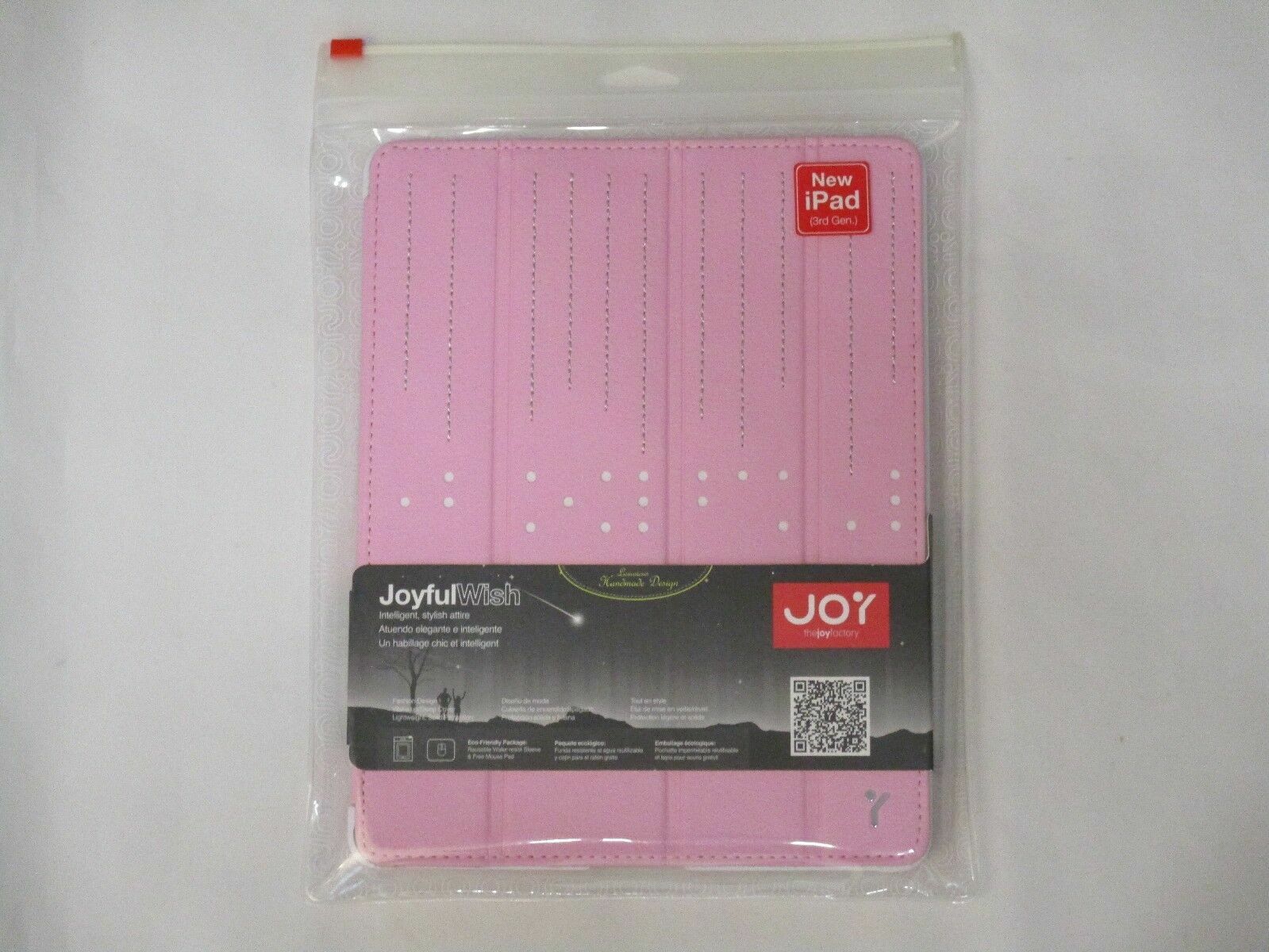 The Joy Factory Joyful Wish Snap On Stand Case for iPad 4th/3rd/2nd, Soft Pink