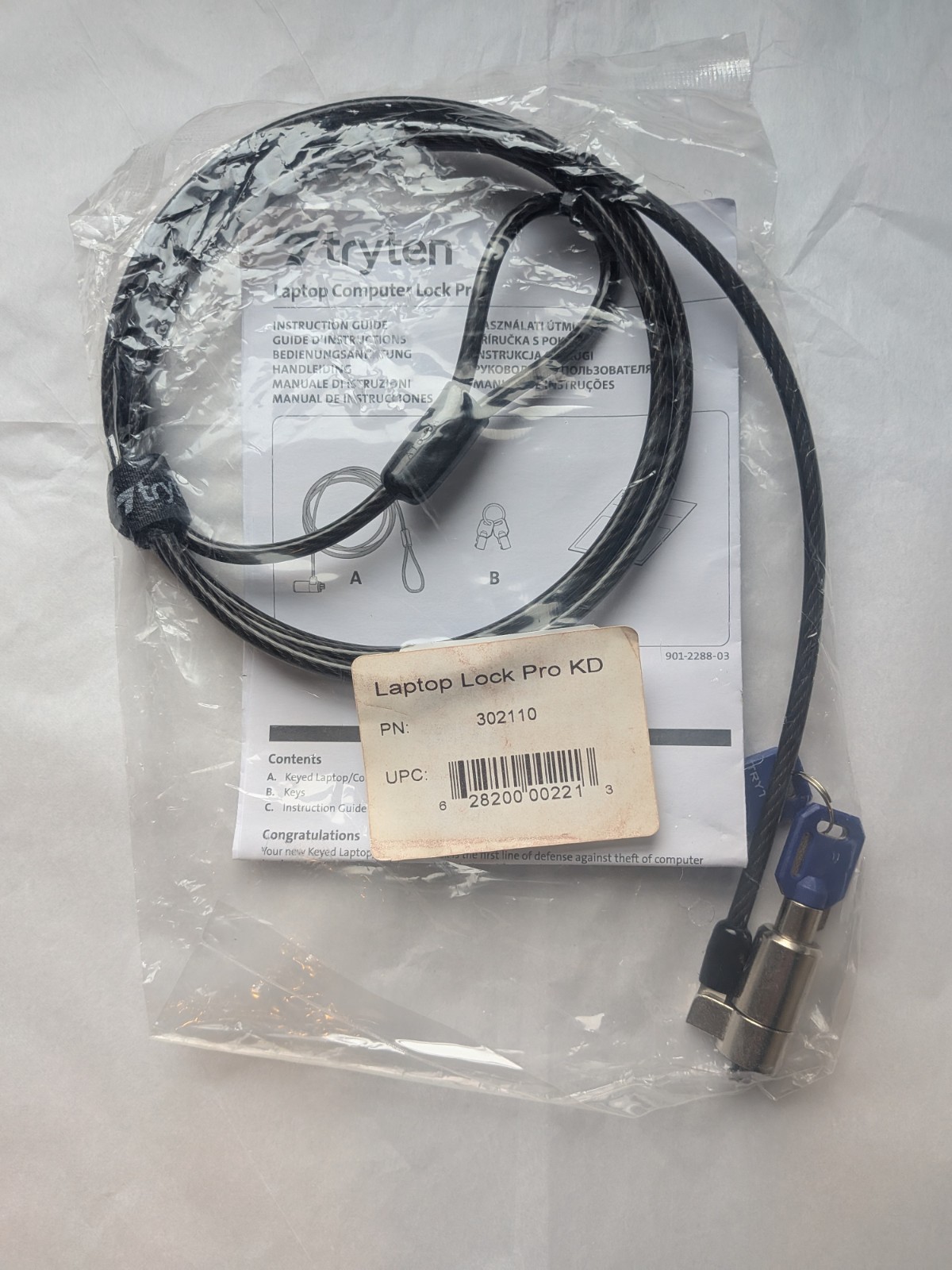 Tryten Keyed Computer and Laptop Lock Pro 302110