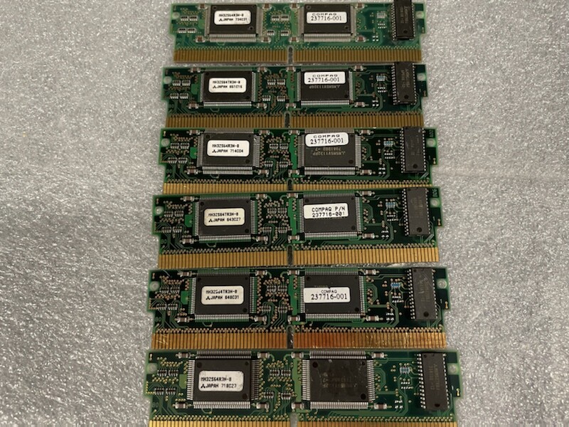 MH32S64R3N-8 Mitsubishi 256KB Cache DIMM Memory Module lot of 6
