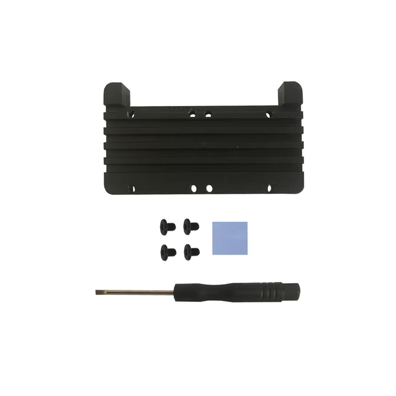 Raspberry Pi Zero 2W Aluminum Heatsink Case with Dual Cooling Fan Kit for Zero W
