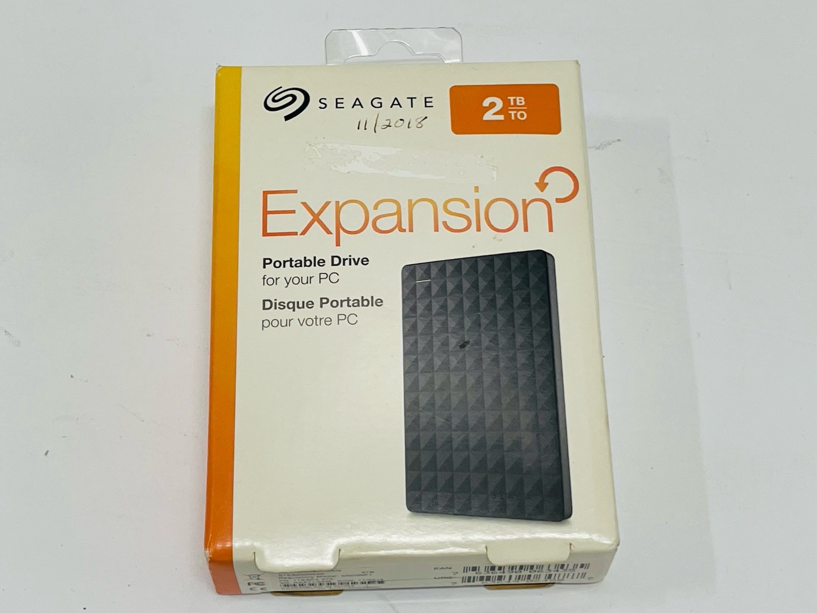 Seagate Expansion 2TB Portable External Hard Drive CIB Cable Black (SRD0NF1)