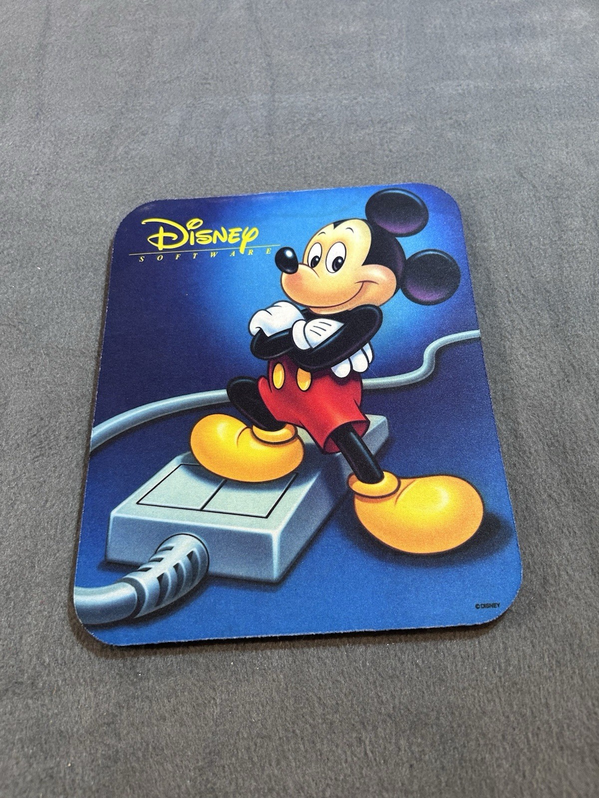 Vintage 90s Disney Software Mickey Mouse PC Mouse Pad Retro Computer Collectible